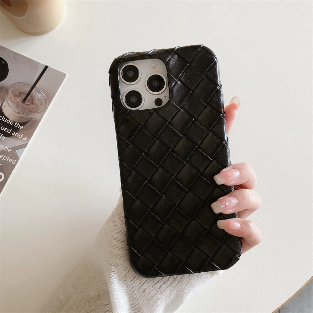 iPhone 16 Case – Shockproof Woven Pattern Candy Color Cover | Pejayz