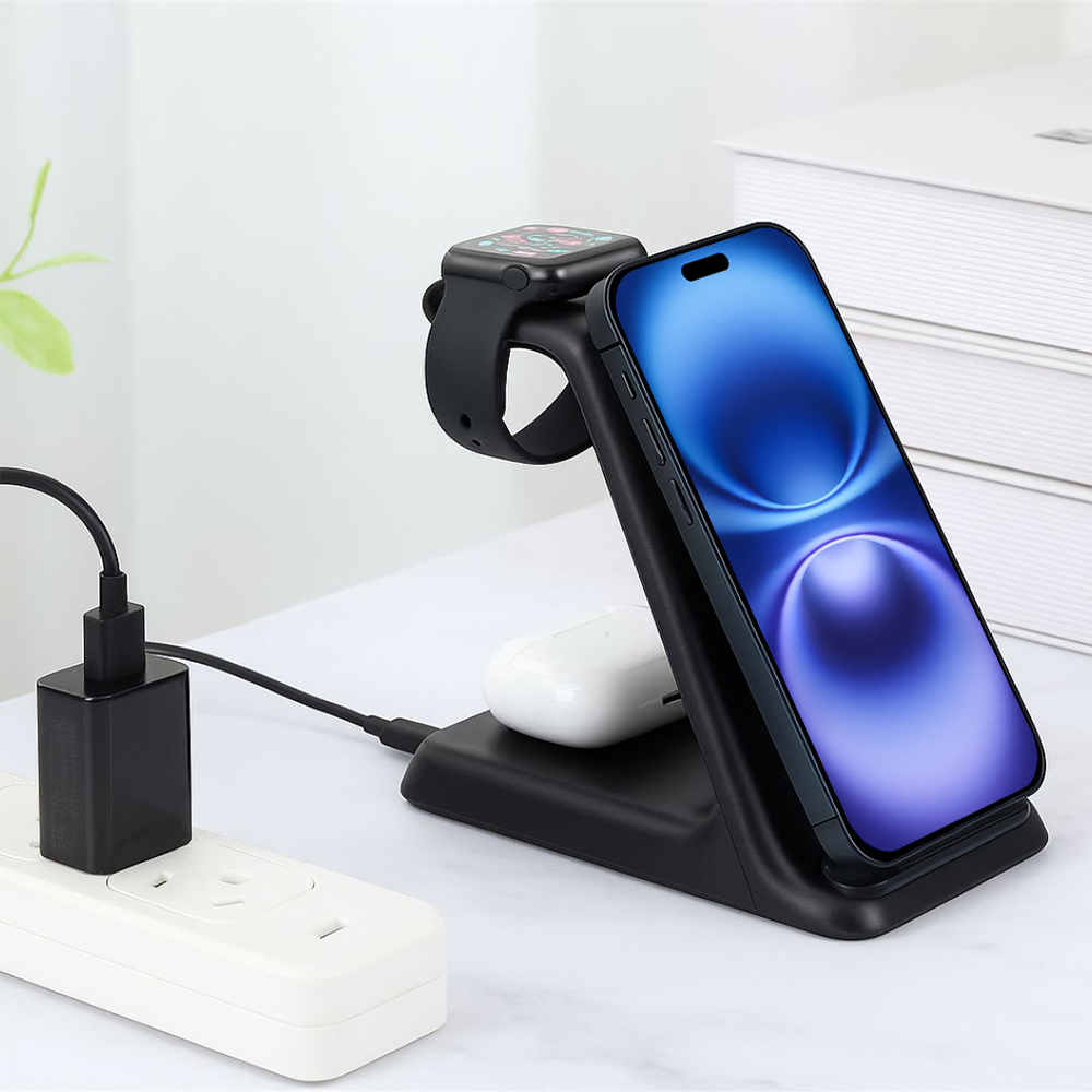 3-in-1 20W Fast Wireless Charger for iPhone, Watch & AirPods – Pejayz