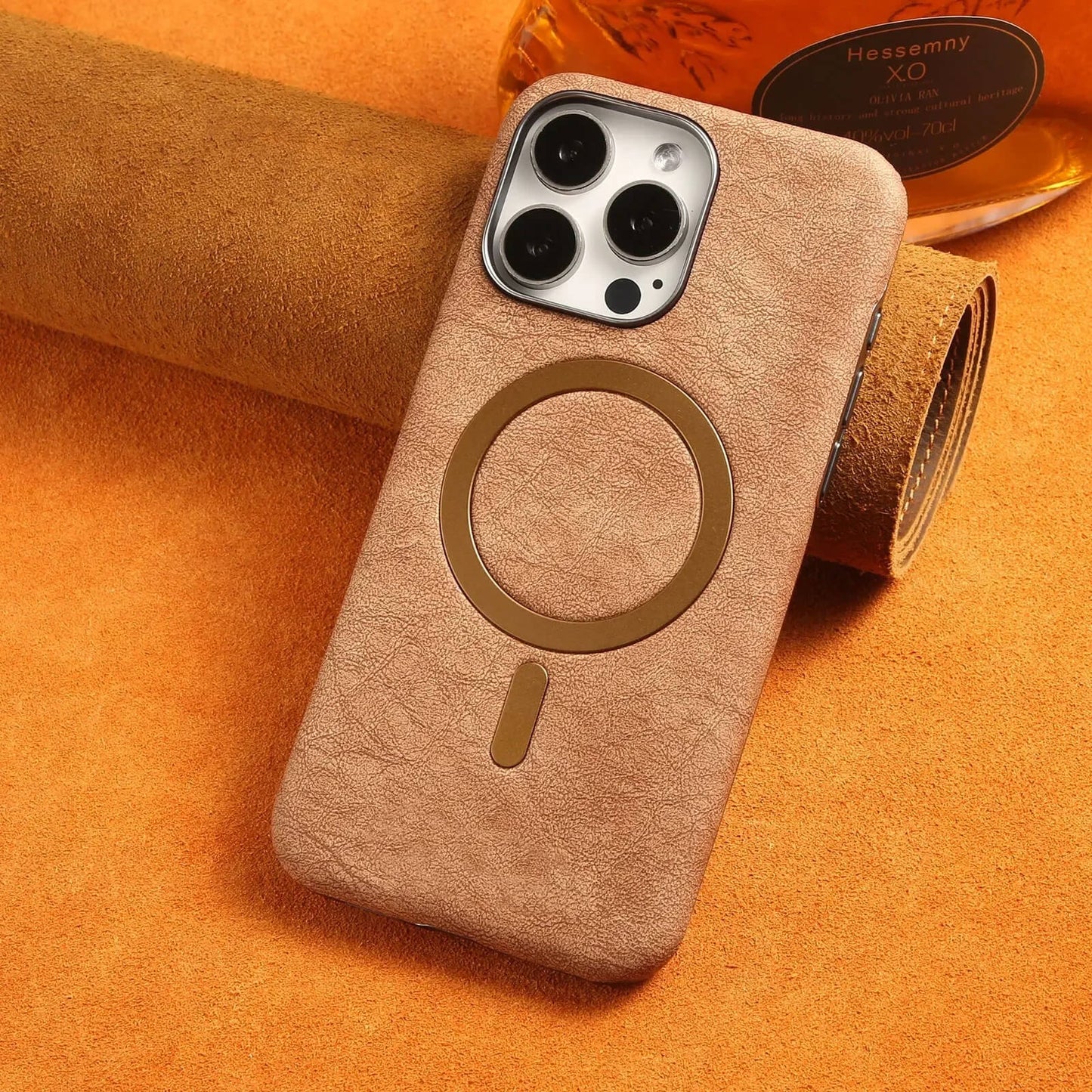 iPhone 15 Pro Case – Vintage Leather MagSafe Cover | Pejayz