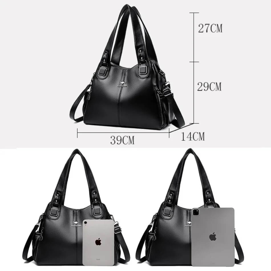 Genuine Soft Leather Tote Bag Luxury Designer Handbag for Women - Pejayz