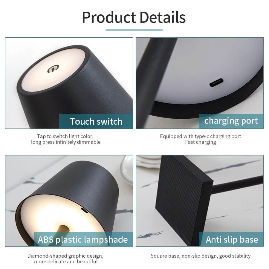 Rechargeable LED Table Lamp With Touch Switch - Pejayz