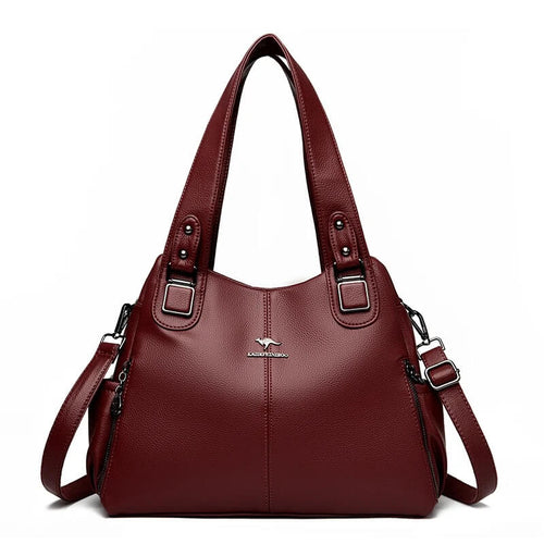 Genuine Soft Leather Tote Bag Luxury Designer Handbag for Women - Pejayz