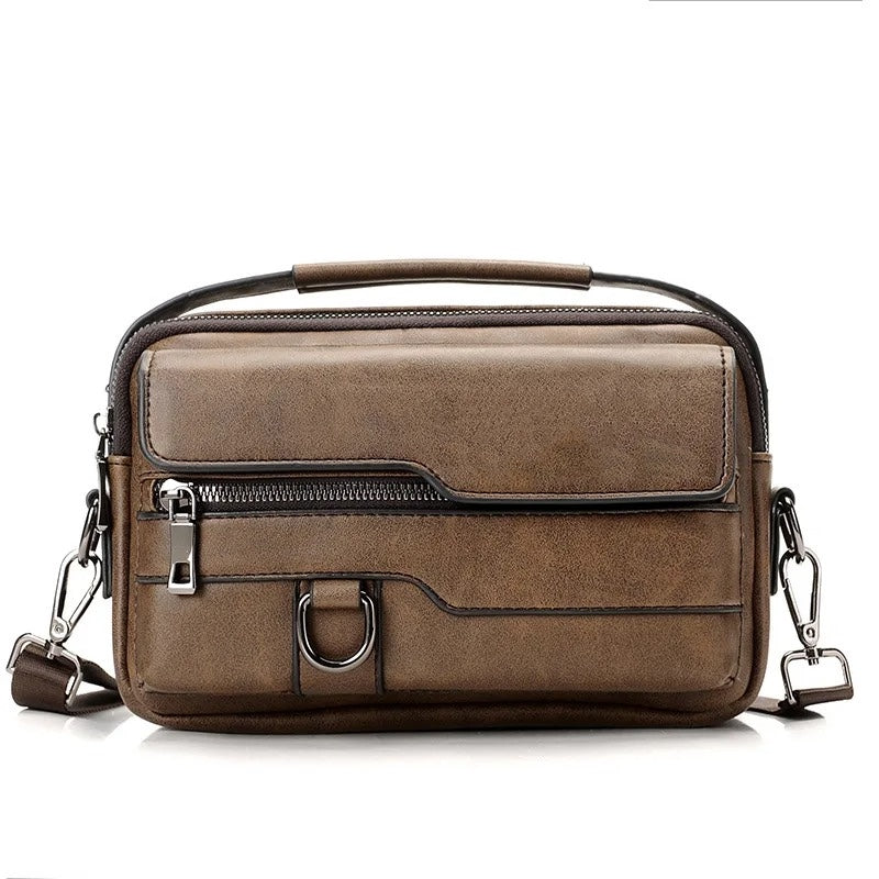 Men's Crossbody Small Shoulder Bag Leather