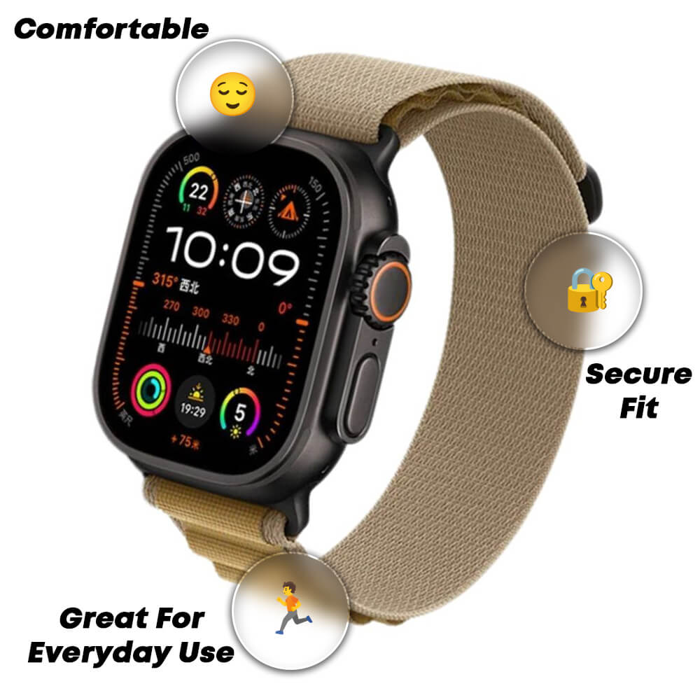 Apple Watch Ultra 2 Alpine Loop Strap Black - Pejayz