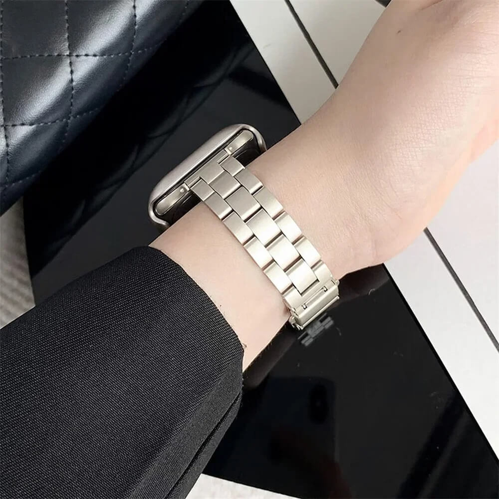 Slim Stainless Steel Metal Strap For Apple Watch Ultra - Gold | Pejayz