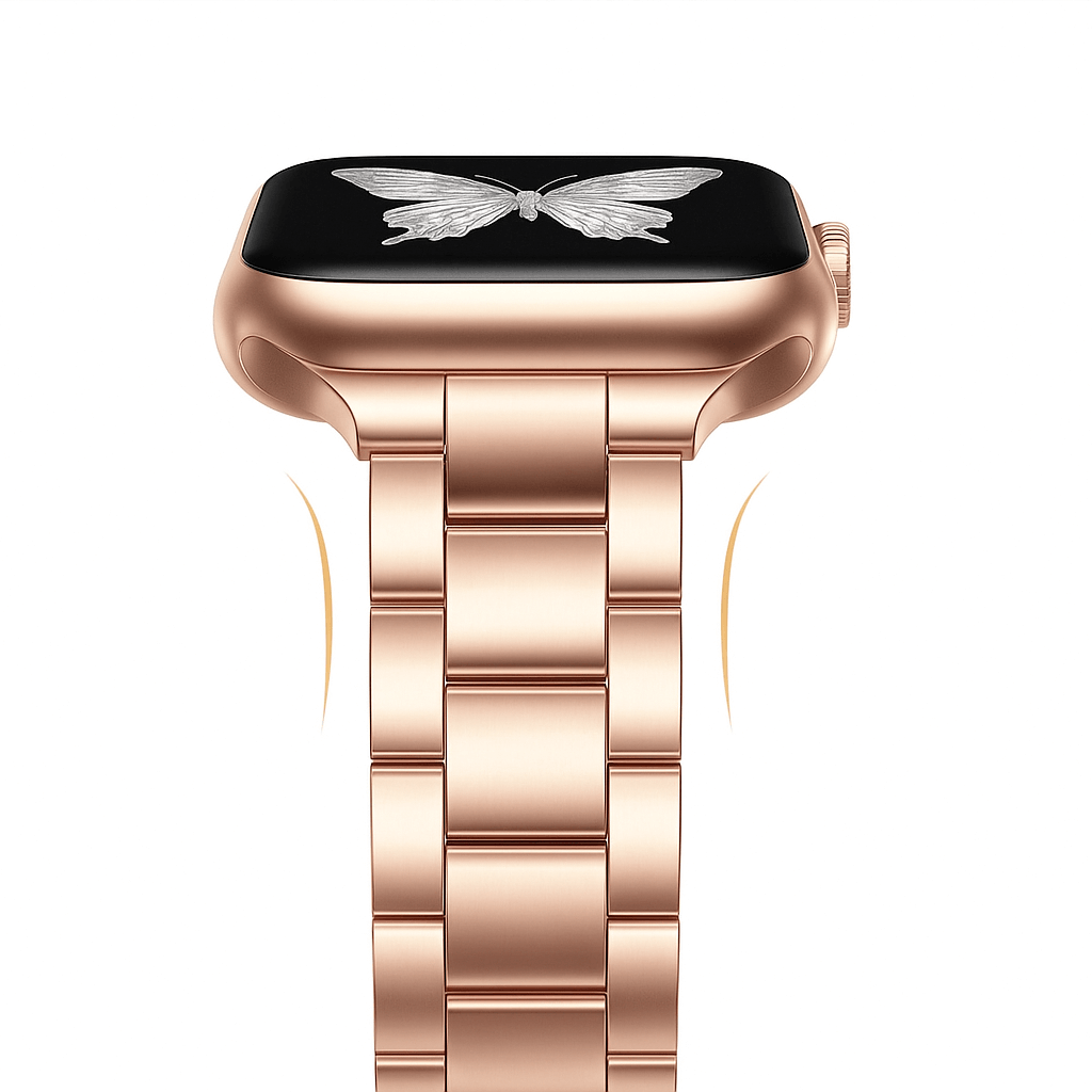 Slim Stainless Steel Metal Strap For Apple Watch Ultra - Gold | Pejayz
