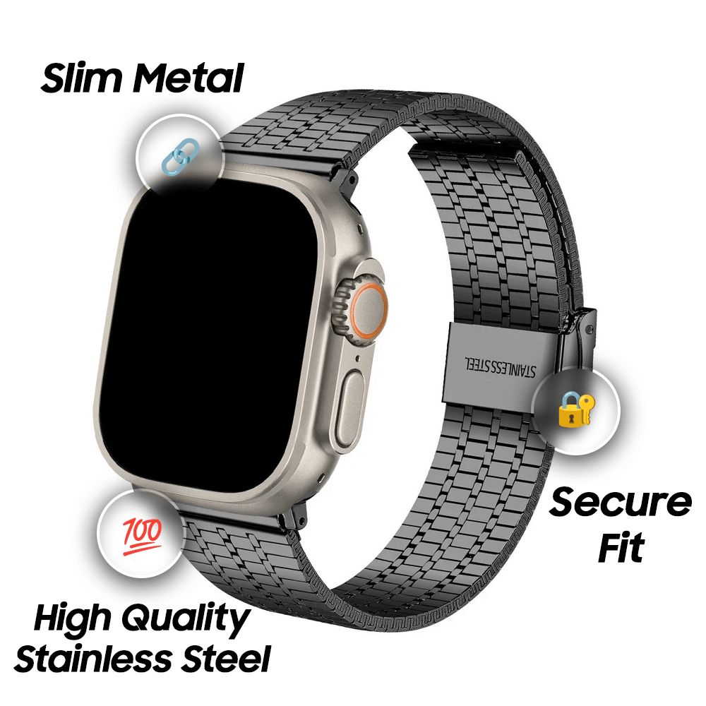 Stainless Steel Metal Strap For Apple Watch Ultra 2 - Slim | Pejayz