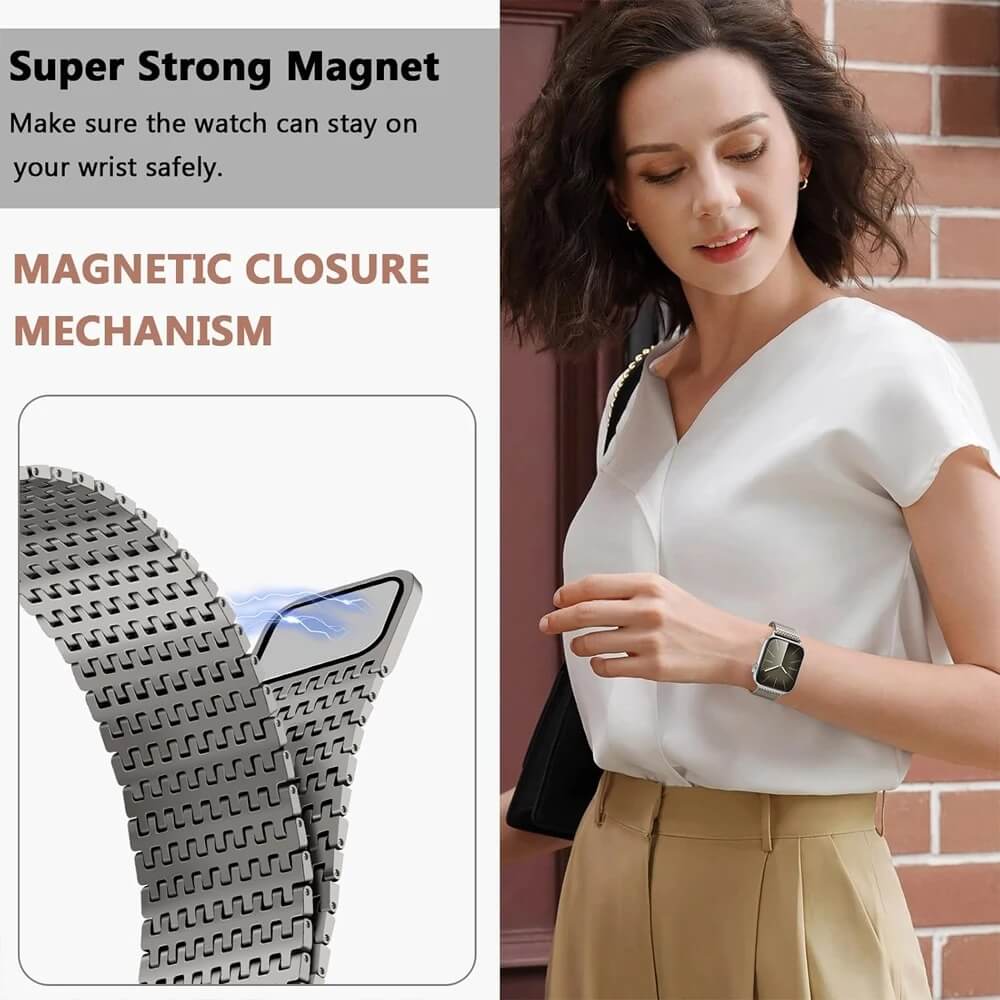 Titanium Metal Strap for Apple Watch Ultra 2 – Magnetic Band | Pejayz