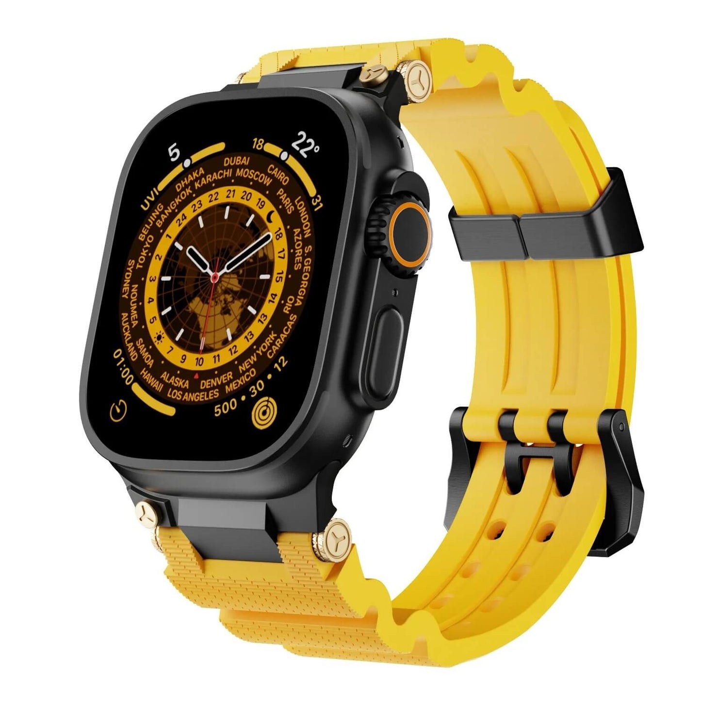 Apple Watch Ultra Strap Sports Silicone with Metal Adapter - Pejayz