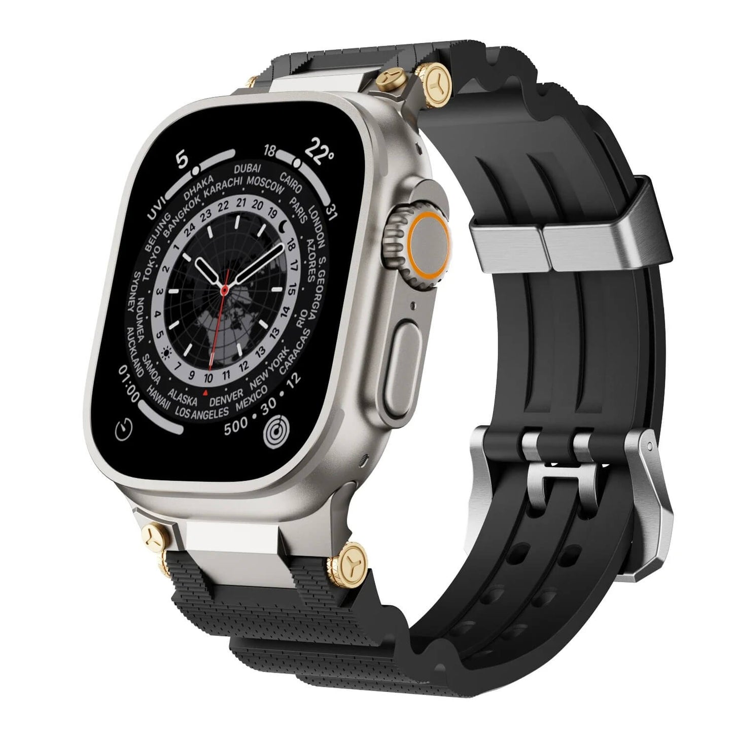 Apple Watch Ultra Strap Sports Silicone with Metal Adapter - Pejayz