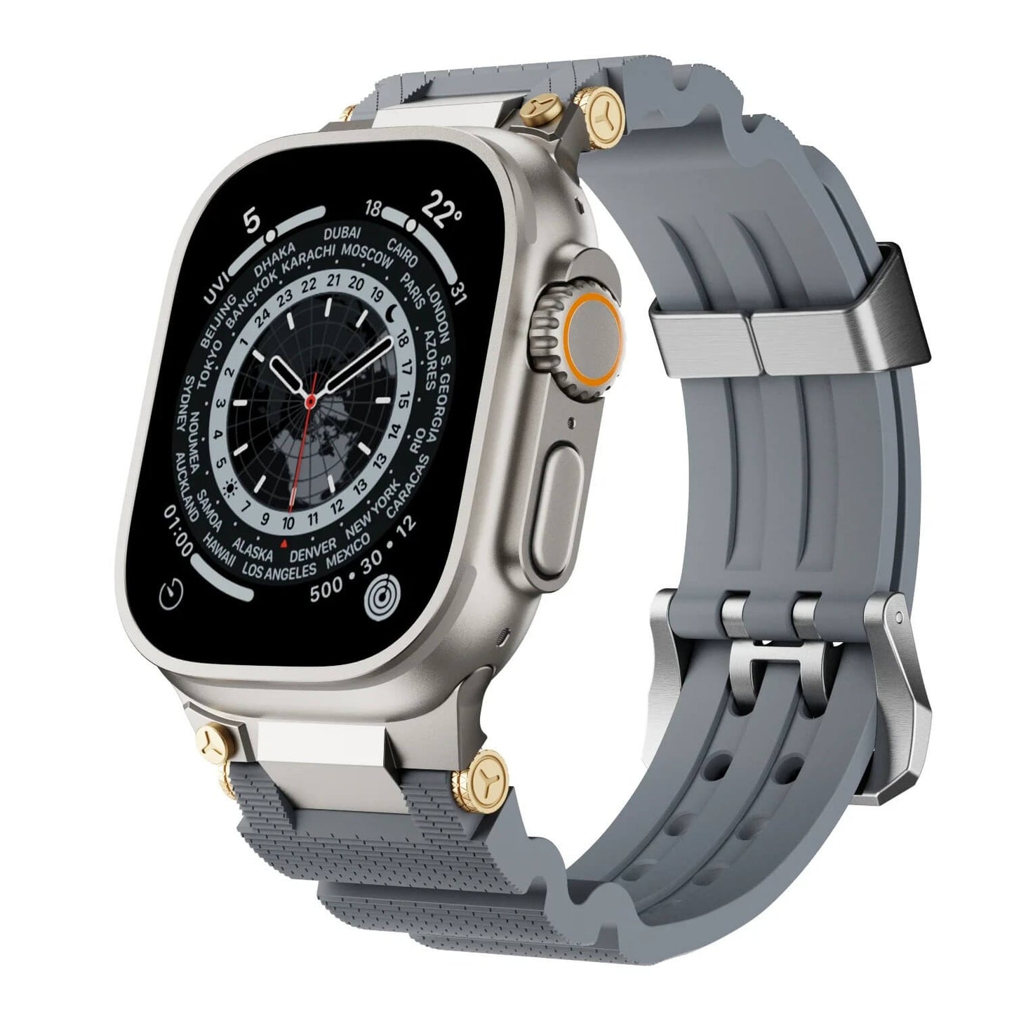 Apple Watch Ultra Strap Sports Silicone with Metal Adapter - Pejayz
