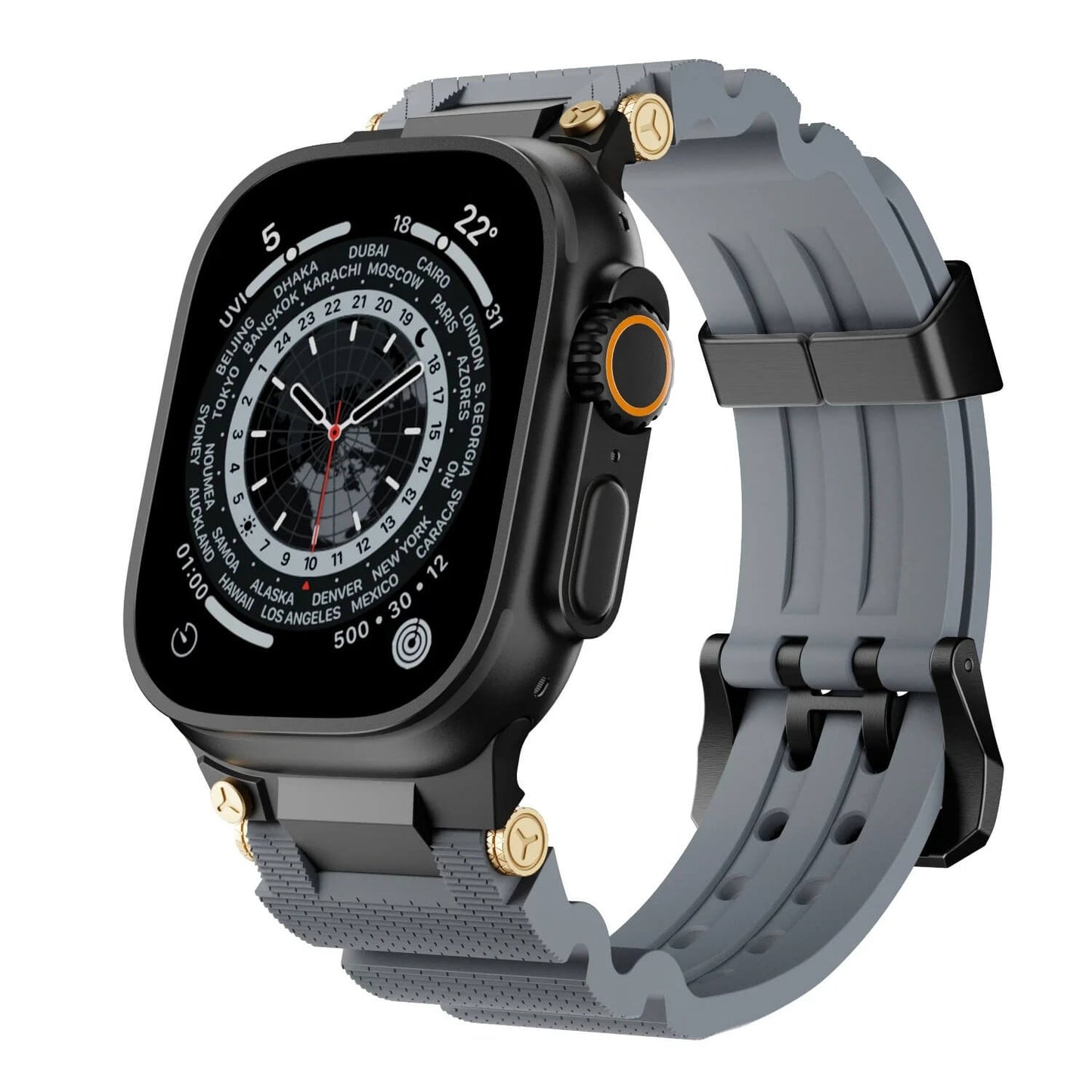 Apple Watch Ultra Strap Sports Silicone with Metal Adapter - Pejayz