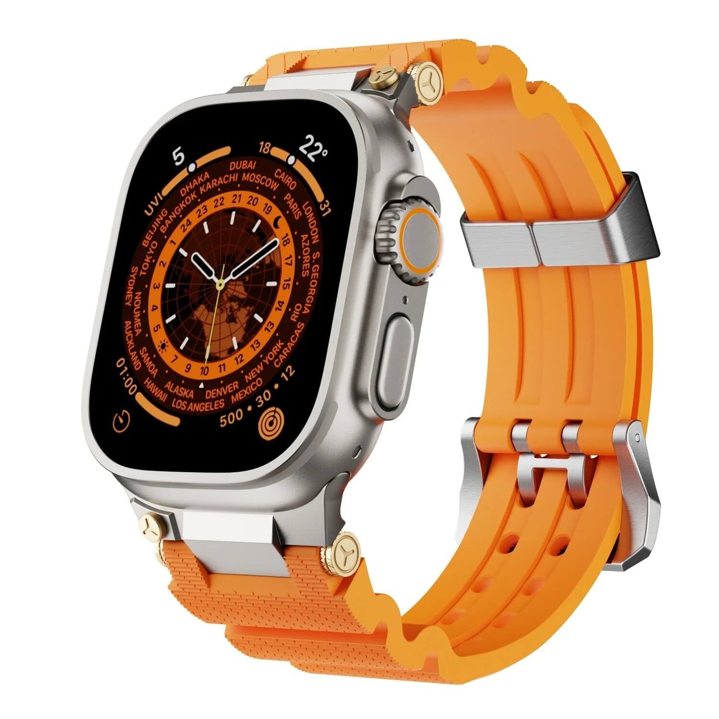 Apple Watch Ultra Strap Sports Silicone with Metal Adapter - Pejayz