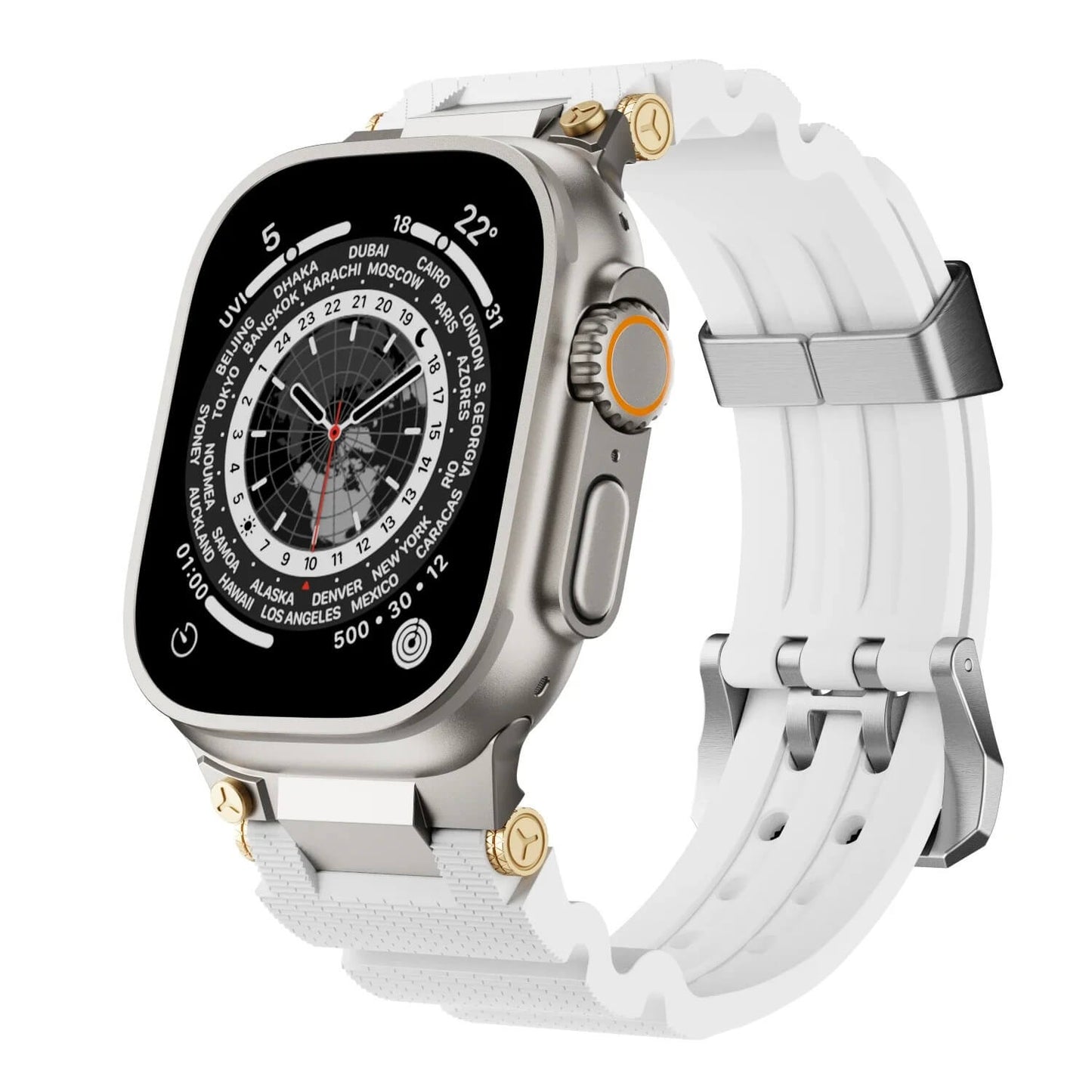 Apple Watch Ultra Strap Sports Silicone with Metal Adapter - Pejayz