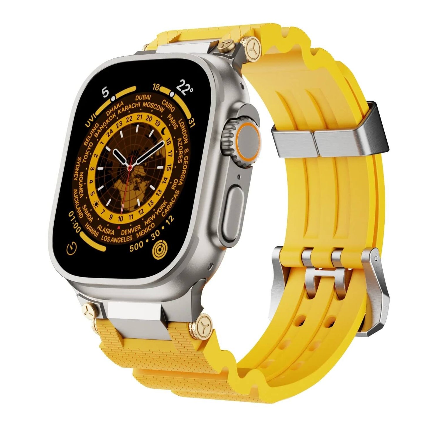 Apple Watch Ultra Strap Sports Silicone with Metal Adapter - Pejayz