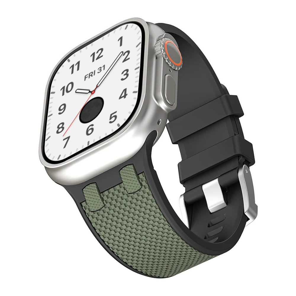 Apple Watch Ultra 2 Strap with Carbon Fiber Sports Silicone - Pejayz