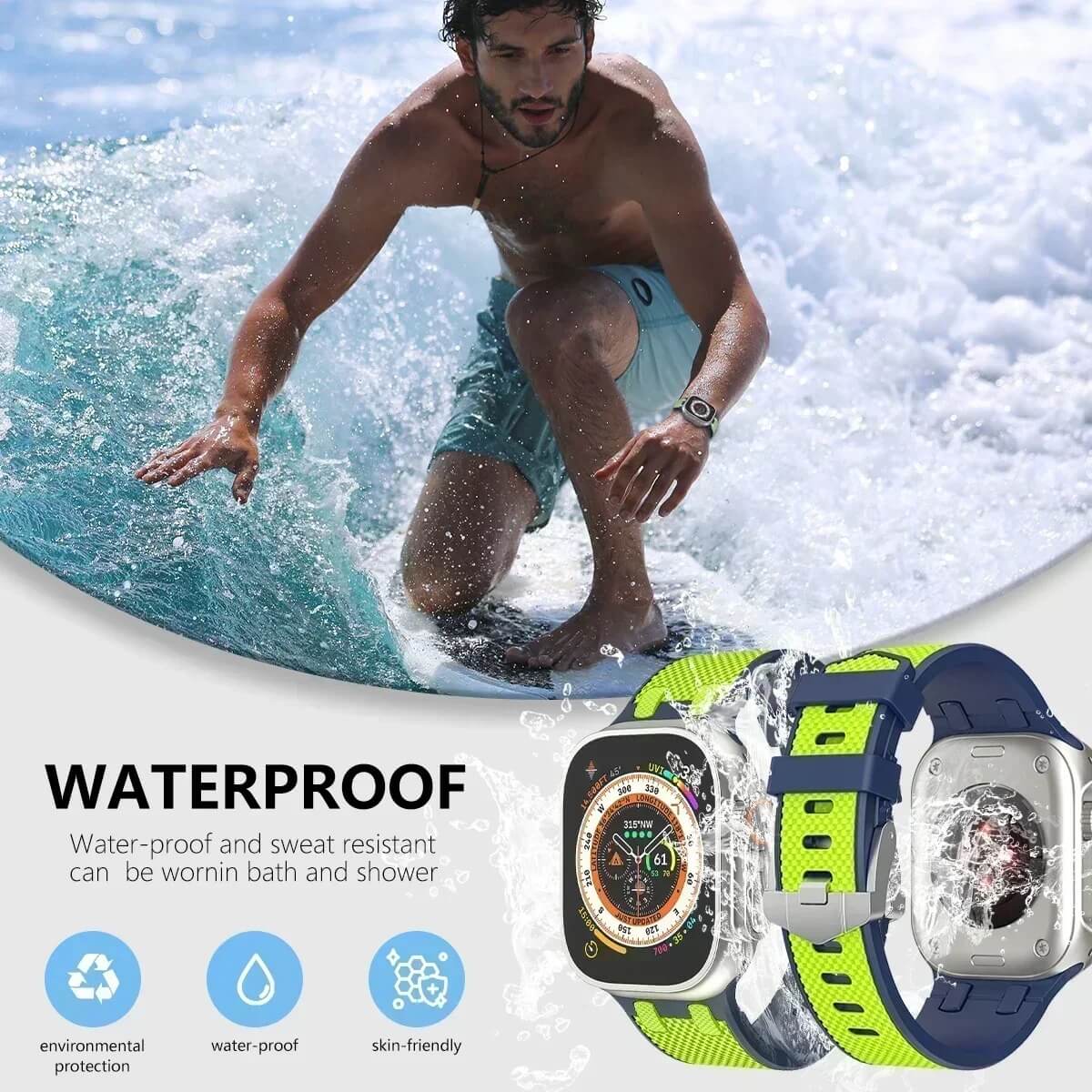 Apple Watch Ultra 2 Strap with Carbon Fiber Sports Silicone - Pejayz