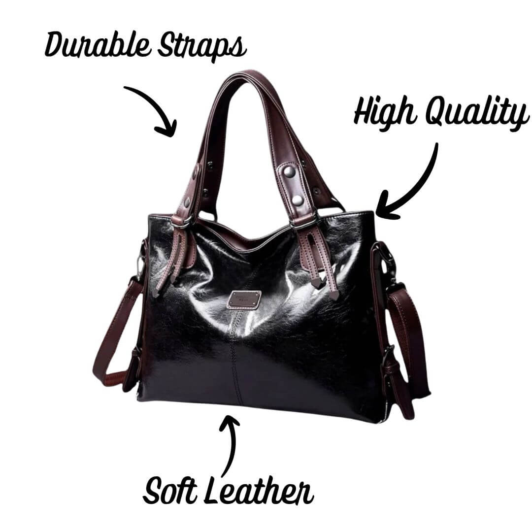 Classic Leather Shoulder Tote Bag for Women