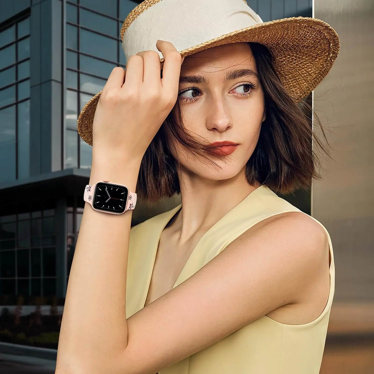 Apple Watch Series 7 8 9 Floral Pattern Strap Perfect For Ladies - Pejayz
