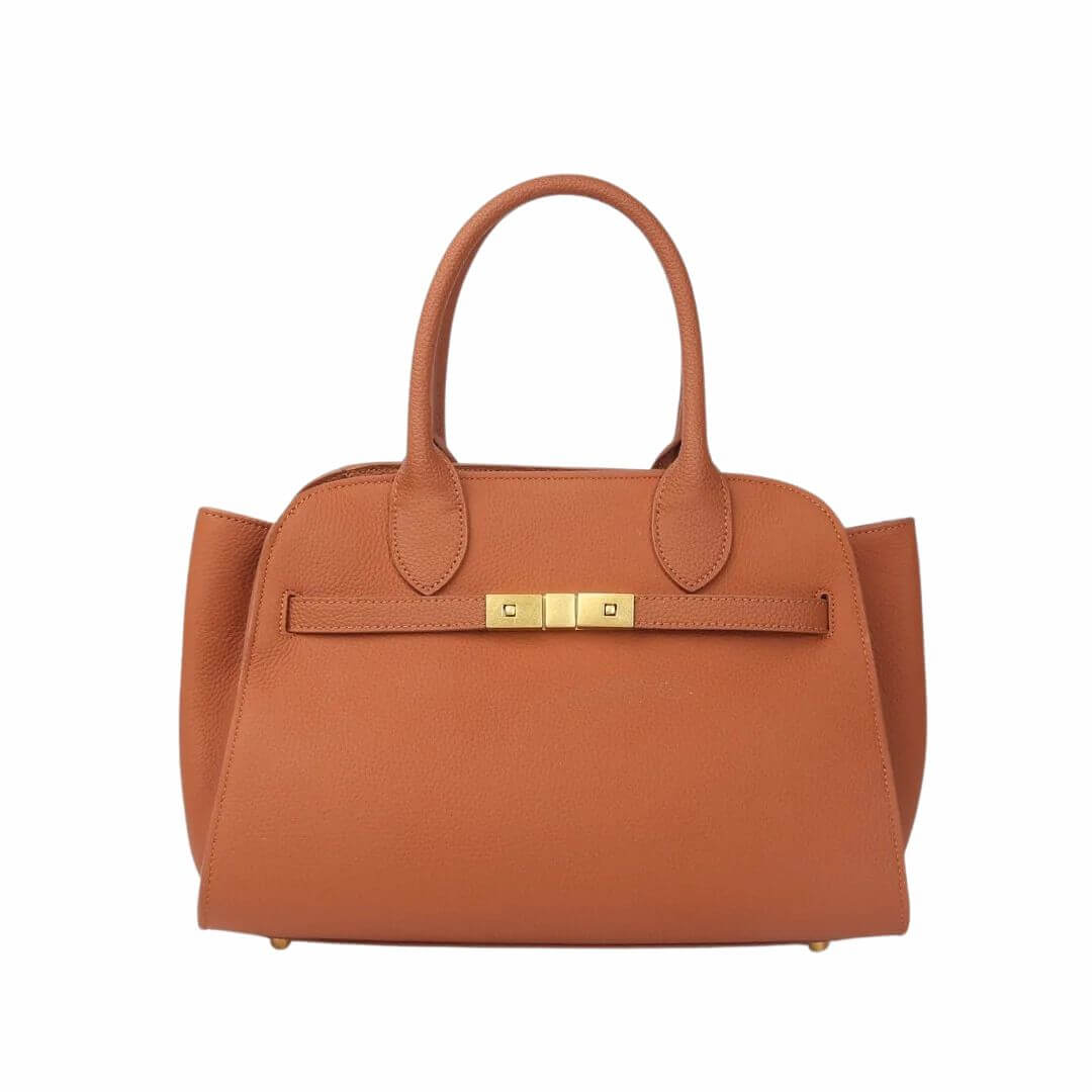 Genuine Cow Leather Brown Designer Handbag for Women - Pejayz