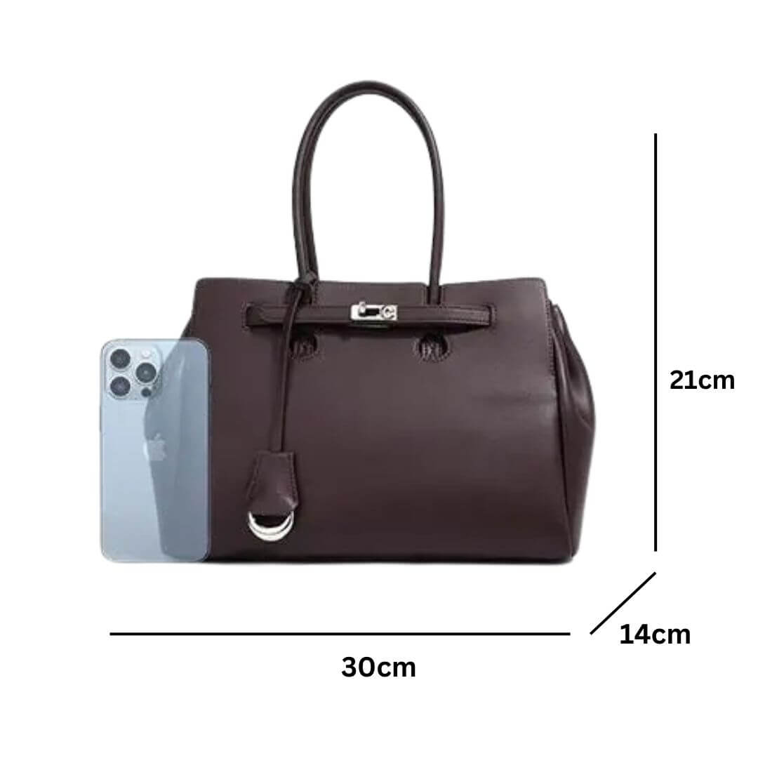 Genuine Leather Burgundy Tote Bag for Women - Pejayz
