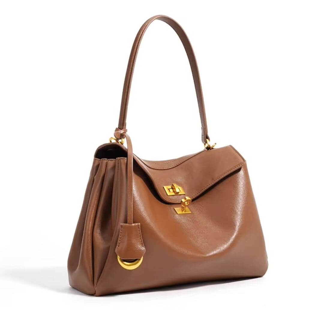 Genuine Leather Brown Tote Handbag for Women | Pejayz UK