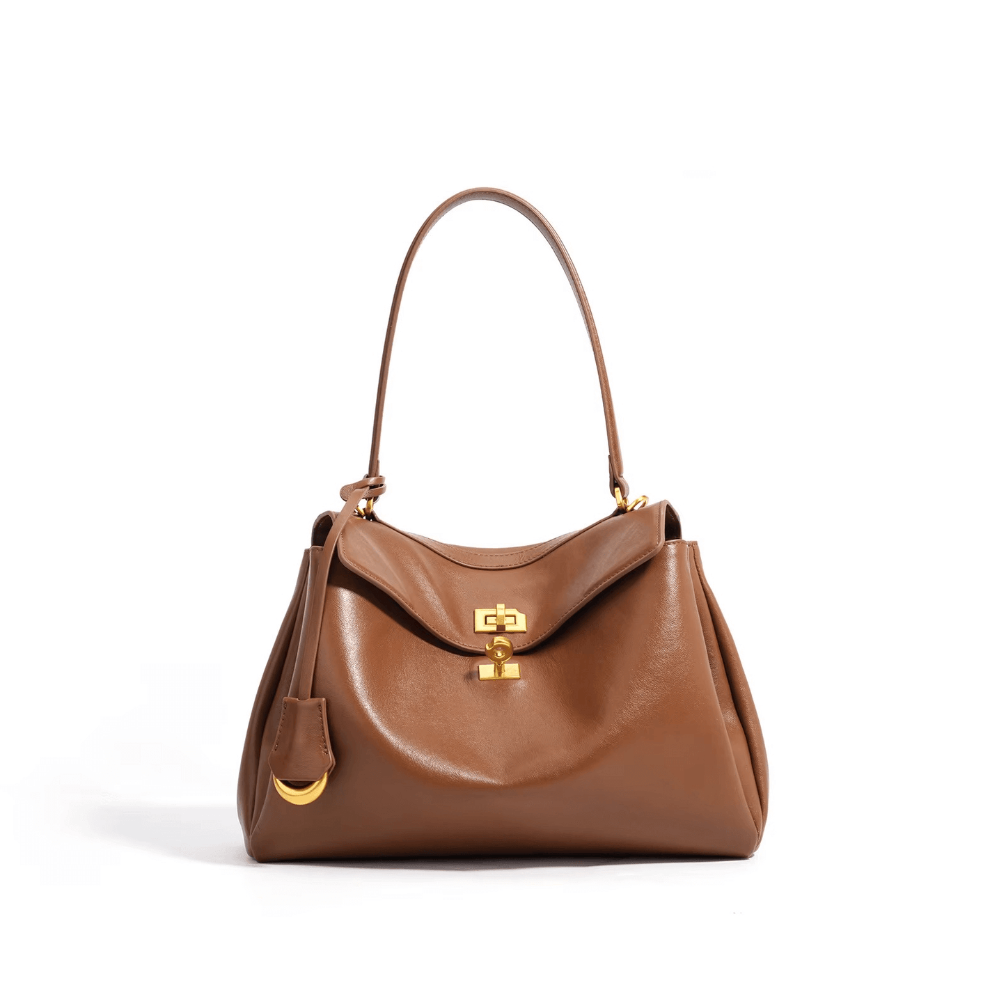Genuine Leather Brown Big Tote Handbag for Women - Pejayz