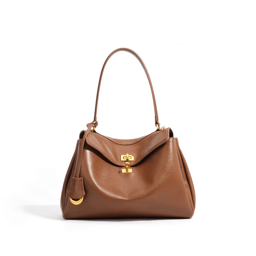 Genuine Leather Brown Big Tote Handbag for Women - Pejayz