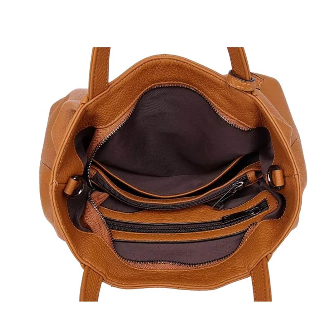 Large Capacity Genuine Leather Tote Handbag - Pejayz