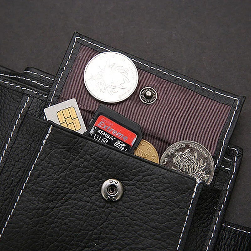 Mens Wallet Genuine Leather with Card Holder and Zipper | Pejayz