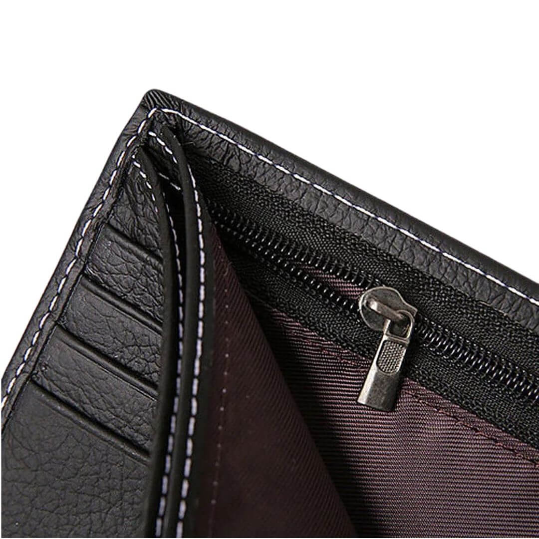 Mens Wallet Genuine Leather with Card Holder and Zipper | Pejayz