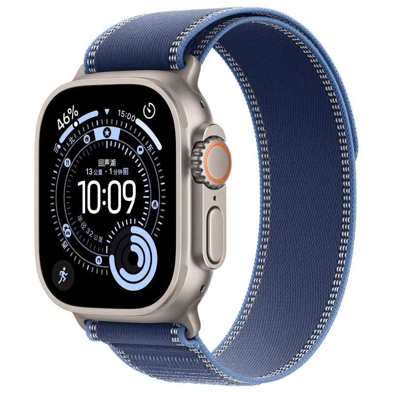 Apple Watch Ultra 3 Trail Loop Strap Titanium & Black 49mm | Pejayz