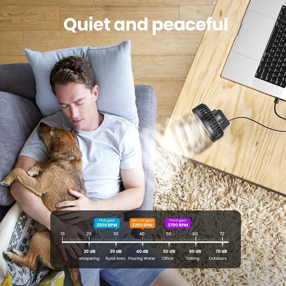 Portable Mini USB Desk Fan Rechargeable for Home Office | Pejayz