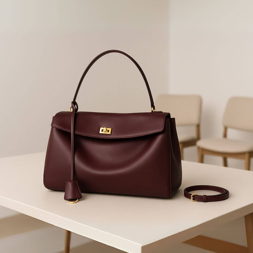 Rodeo Woman Genuine Leather Tote Bag Burgundy - Pejayz