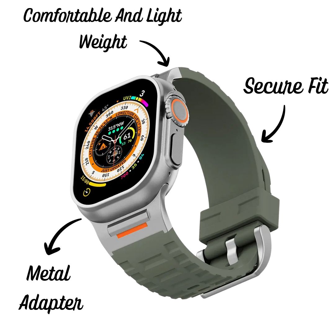 Apple Watch Ultra 2 Rugged Sports Silicone Strap - Pejayz