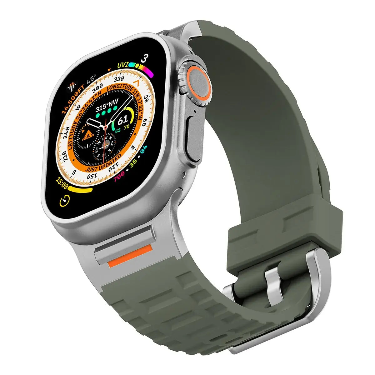Apple Watch Ultra 2 Rugged Sports Silicone Strap - Pejayz