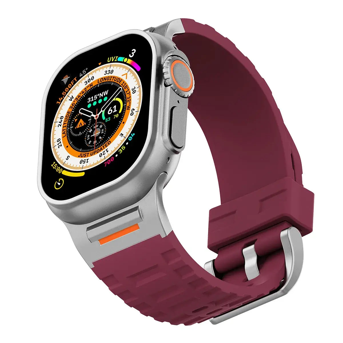 Apple Watch Ultra 2 Rugged Sports Silicone Strap - Pejayz