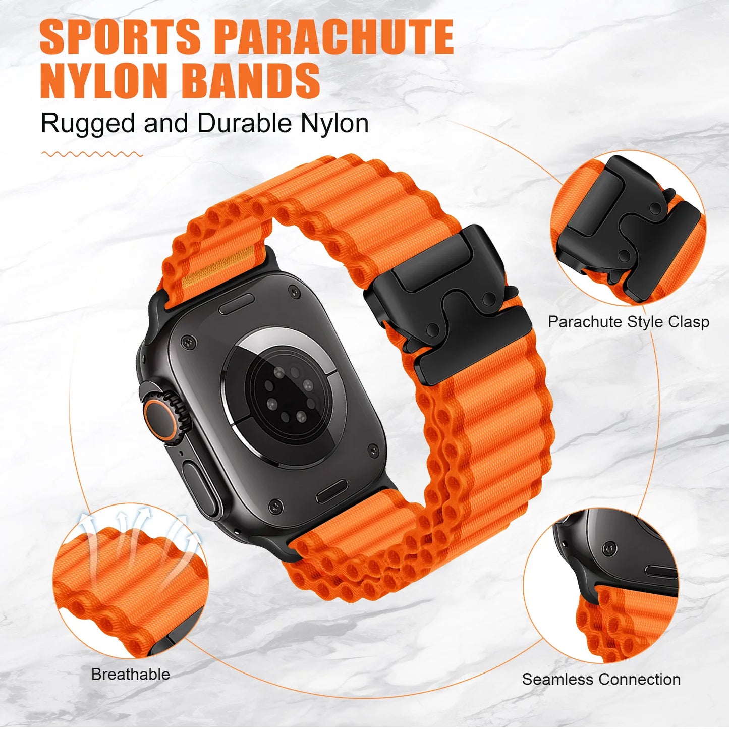 Apple Watch Ultra 2 Nylon Strap Durable and Comfortable for All-Day Wear-2
