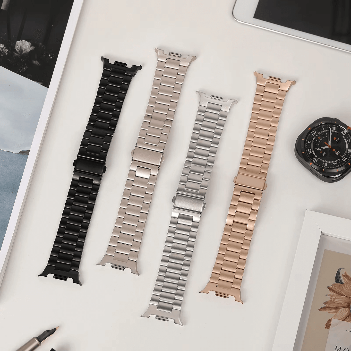 Samsung Galaxy Watch 8 Classic Stainless Steel Metal Strap - Pejayz
