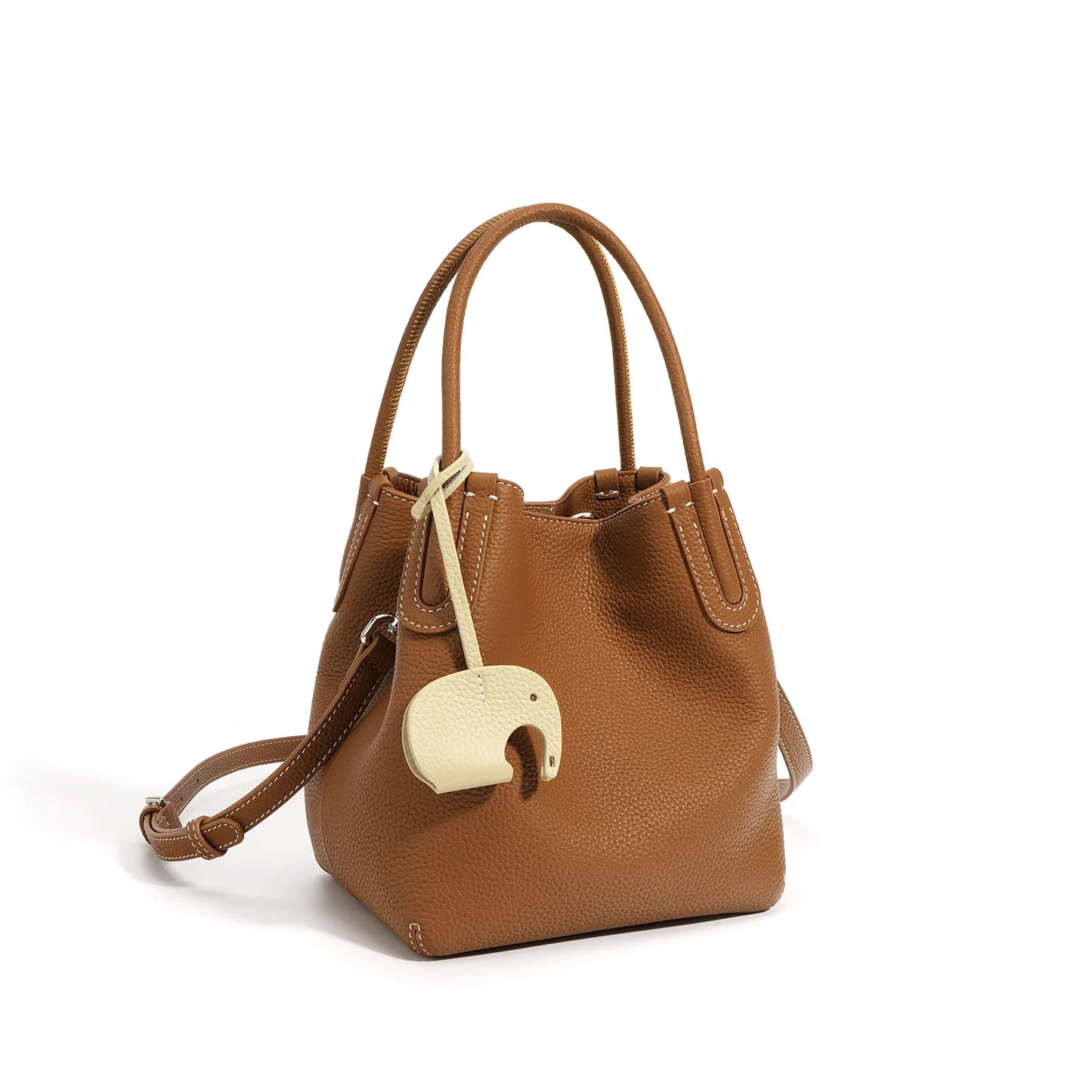 Leather Crossbody Bucket Bag for Women - Stylish Commuter Accessory-5