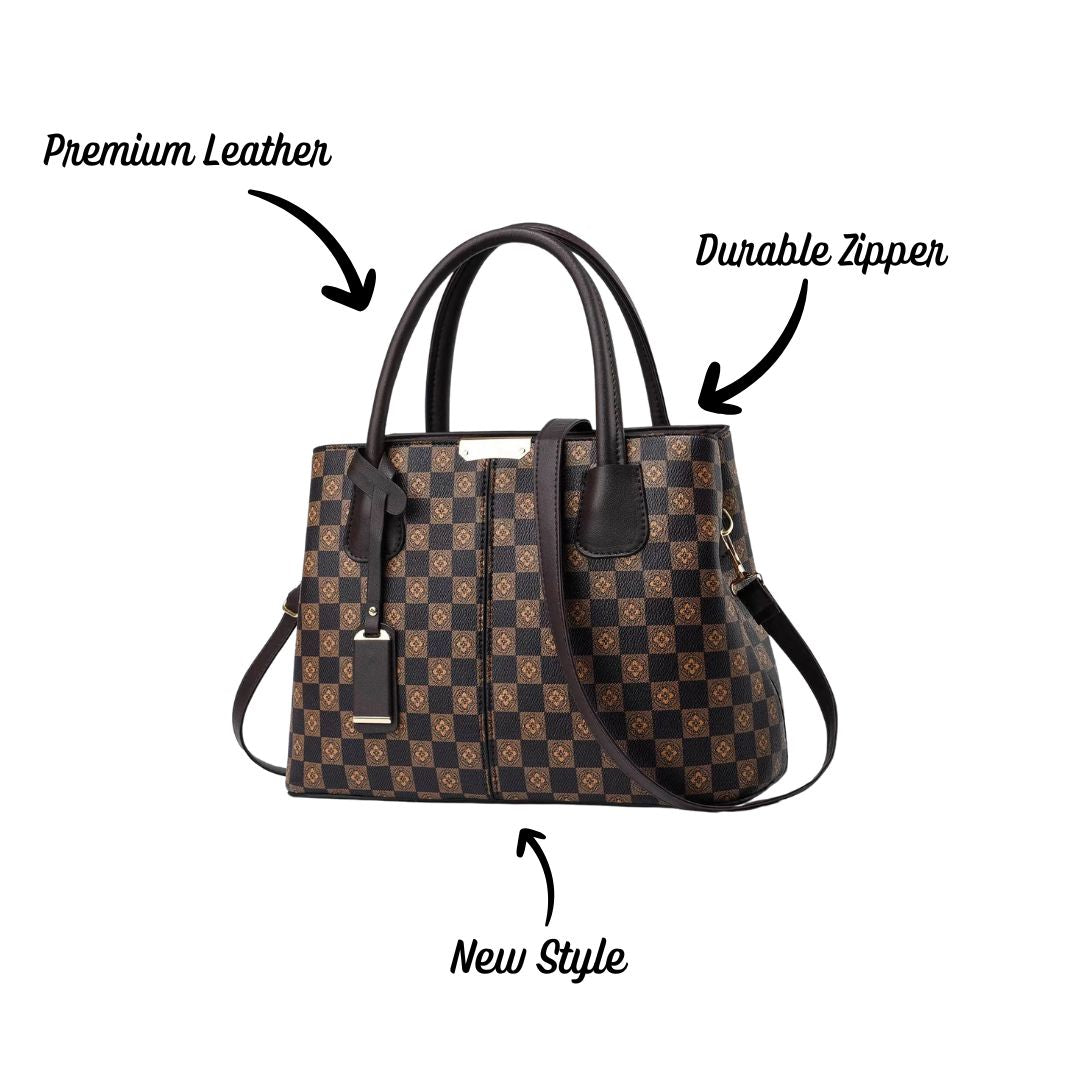 Elegant Flower Plaid Handbag Stylish And Functional - Pejayz