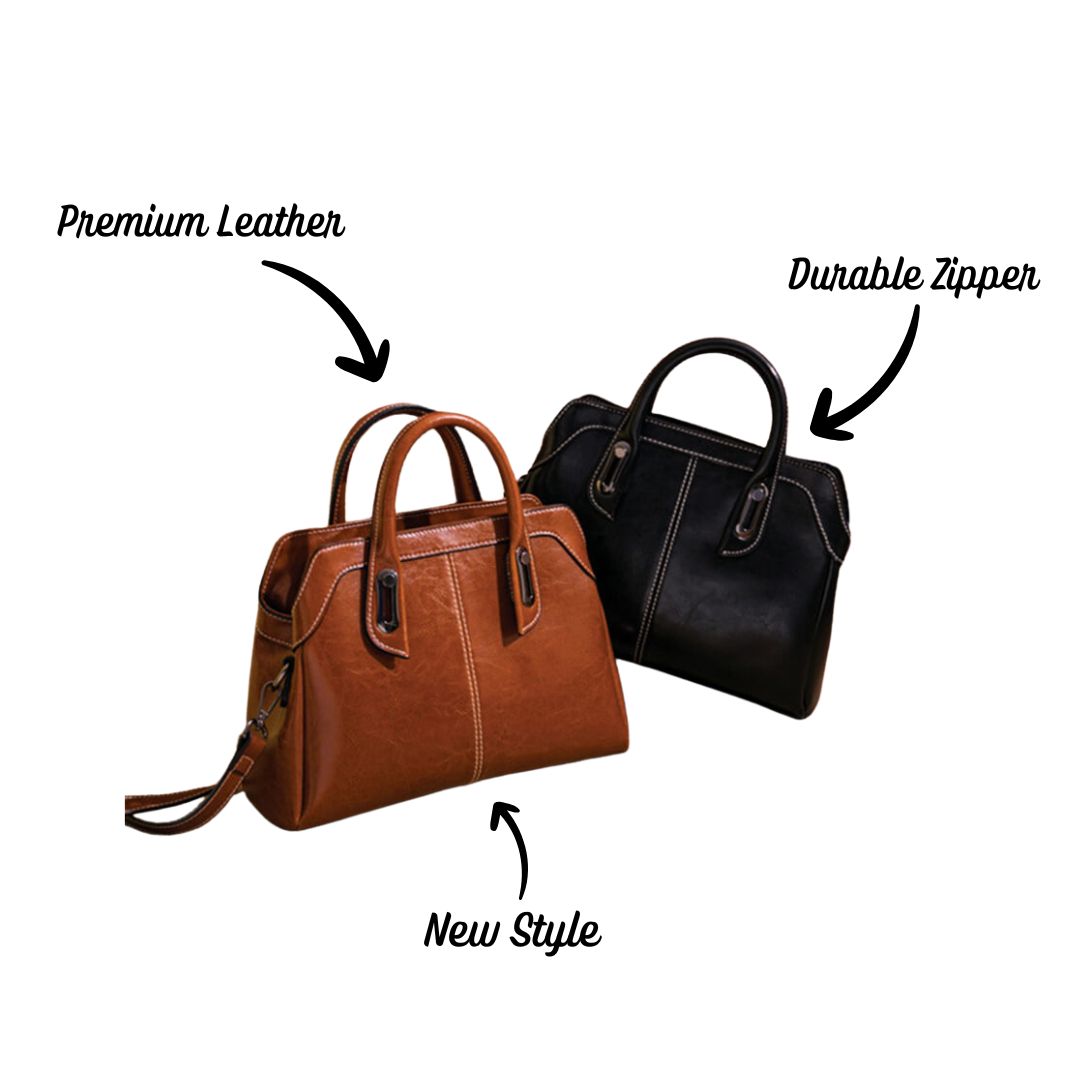 Handbag for Women Oil Wax Cowhide Top Handle & Crossbody Bag - Pejayz