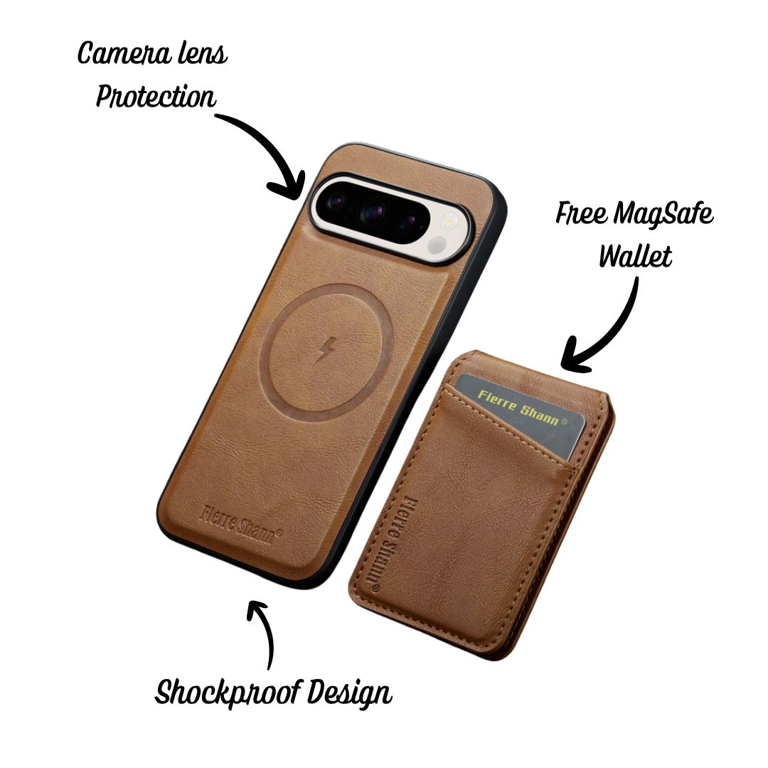 Google Pixel 9 Case with Magnetic Card Holder Wallet - Pejayz