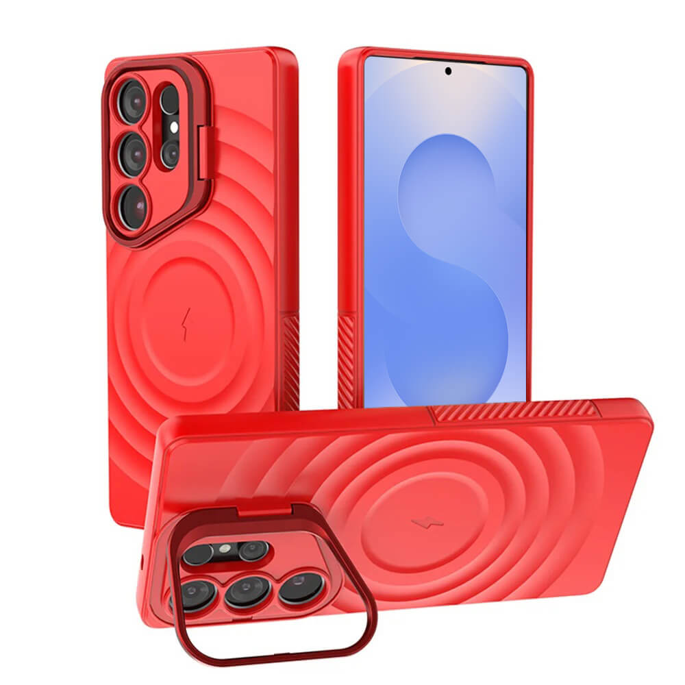 Shockproof Camera Lens Stand Case For Galaxy S25 With MagSafe - Pejayz