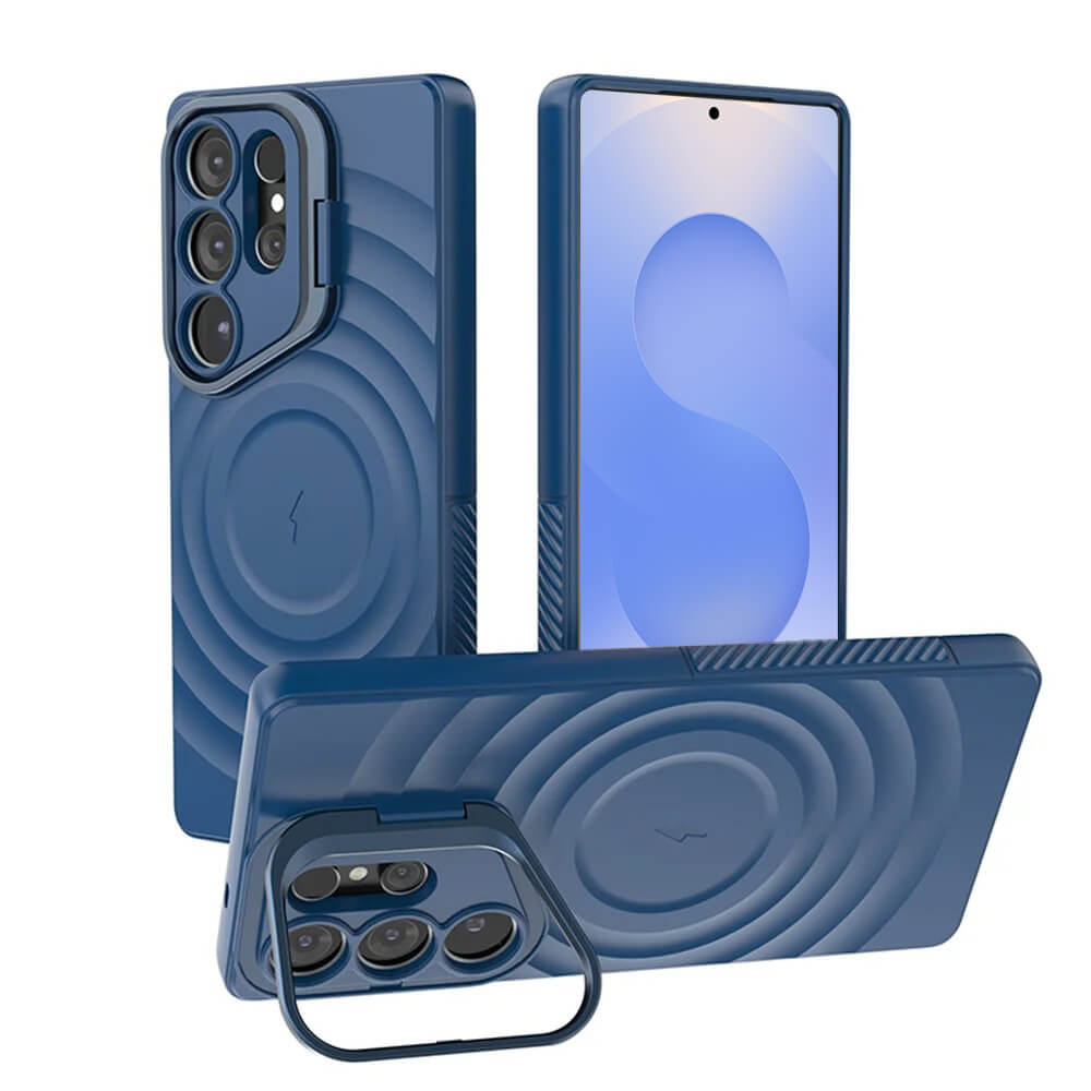 Shockproof Camera Lens Stand Case For Galaxy S25 With MagSafe - Pejayz