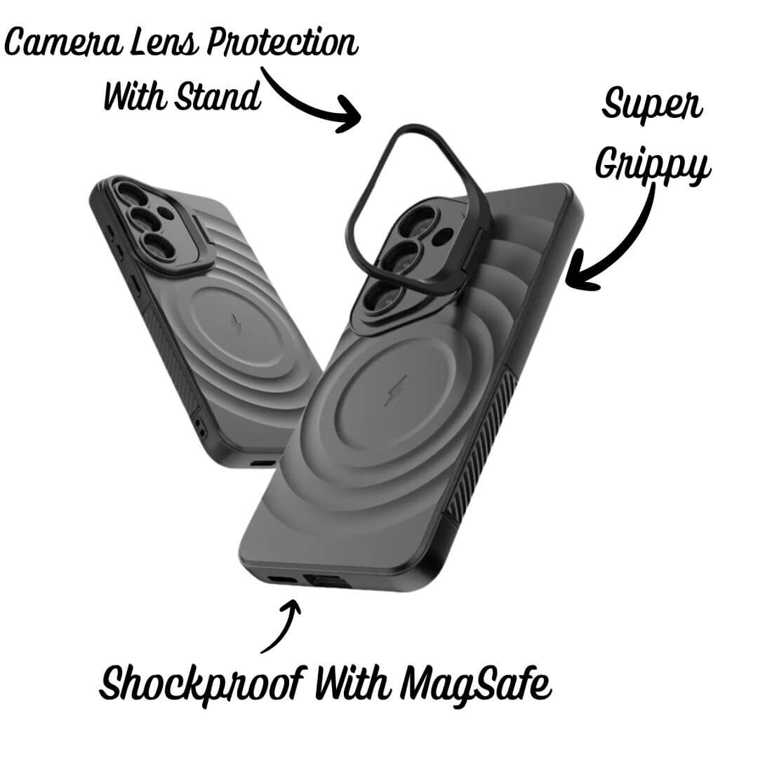 Shockproof Camera Lens Stand Case For Galaxy S25 With MagSafe - Pejayz