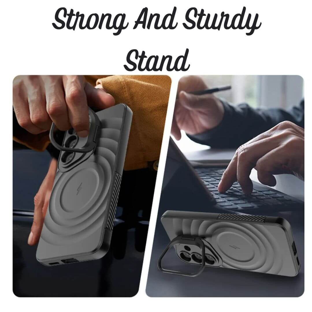 Shockproof Camera Lens Stand Case For Galaxy S25 With MagSafe - Pejayz