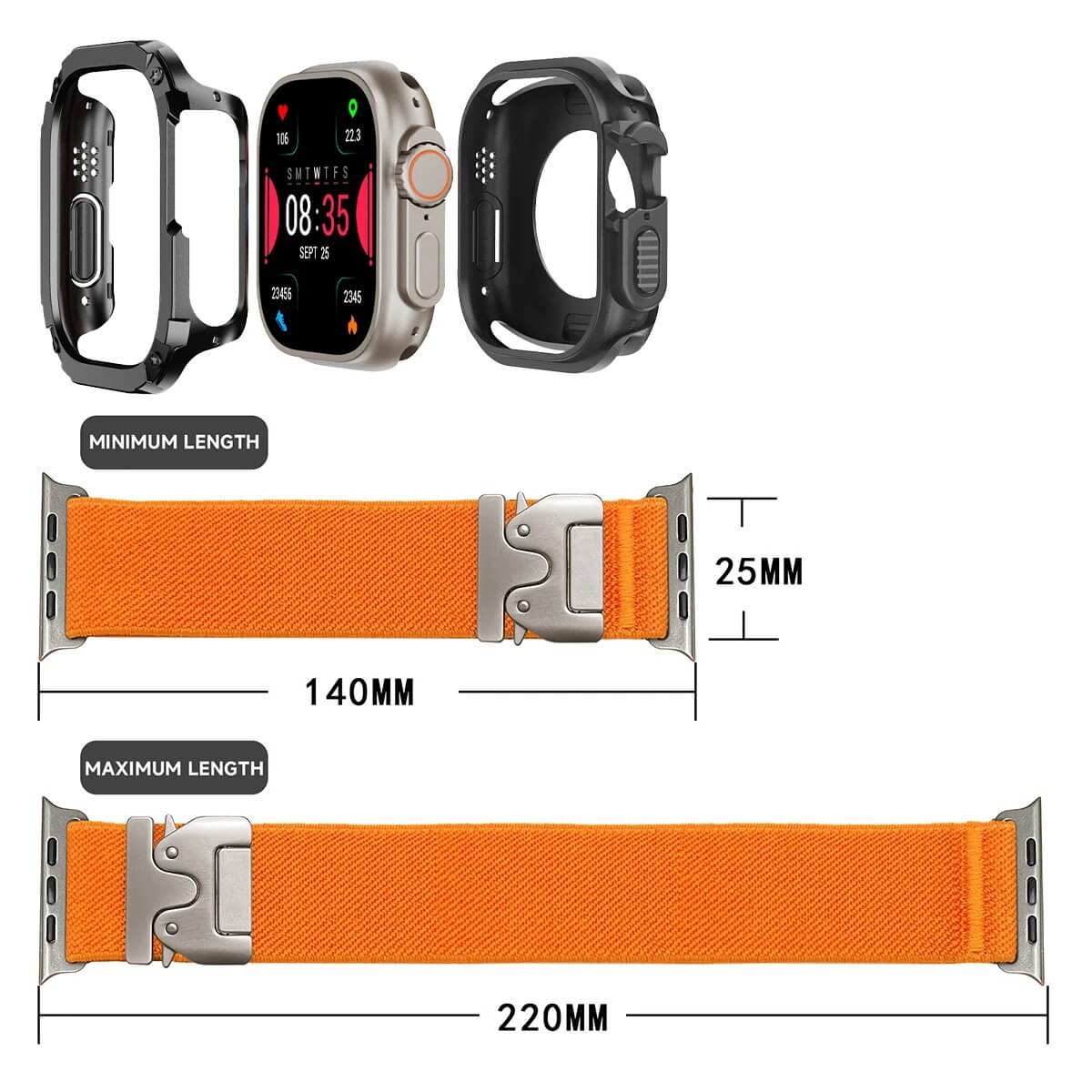 Apple Watch Ultra 2 Strap Sports Nylon with Case - Pejayz