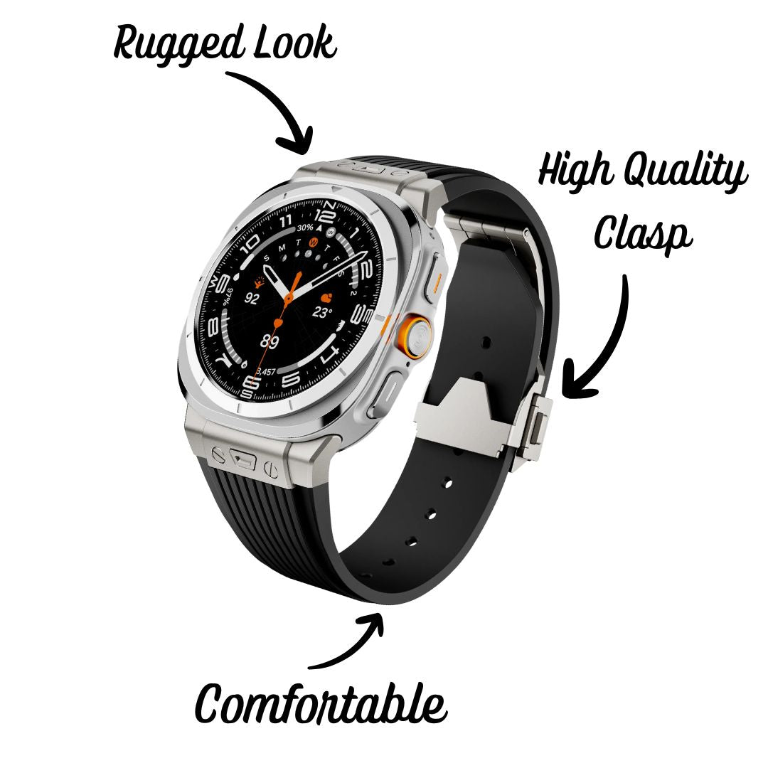 Samsung Galaxy Watch Ultra Strap Stainless Steel with Silicone - Pejayz