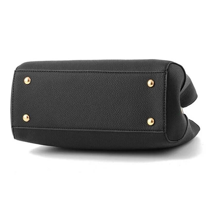 Elegant Black PU Leather Handbags with Shoulder Strap UK